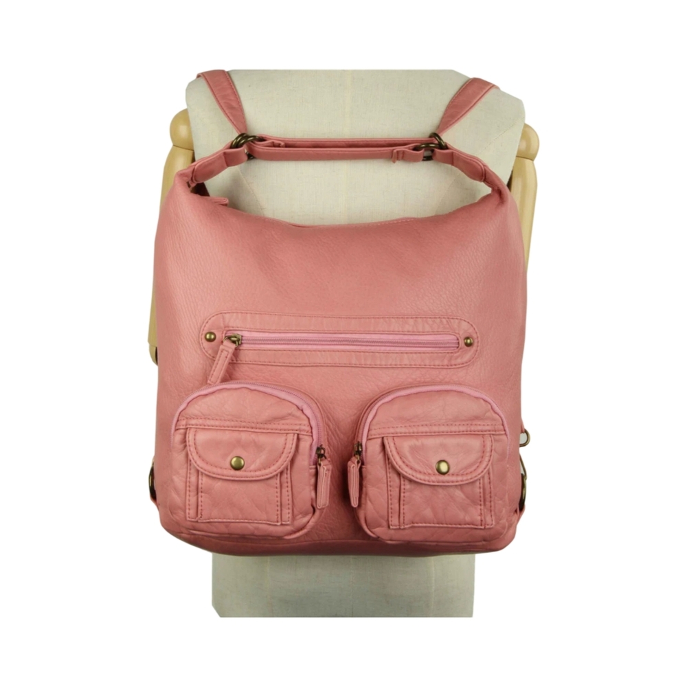 Convertible crossbody backpack in sand - Picture 6 of 7